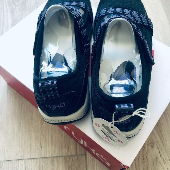 RYKA Kailee Black Purple Mesh Mary Janes Slip On Comfort Shoes ,Size 5M - Picture 5 of 6